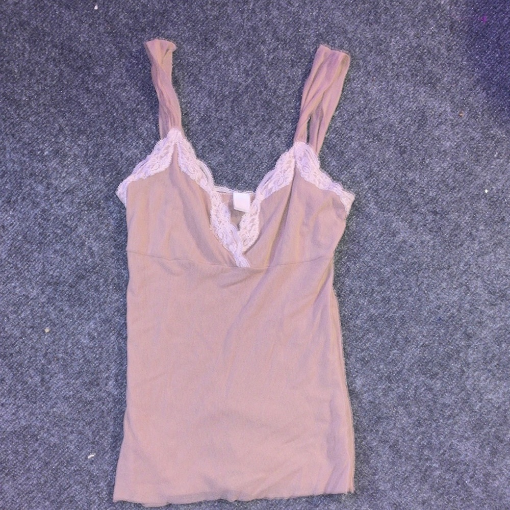 tan lace tank top